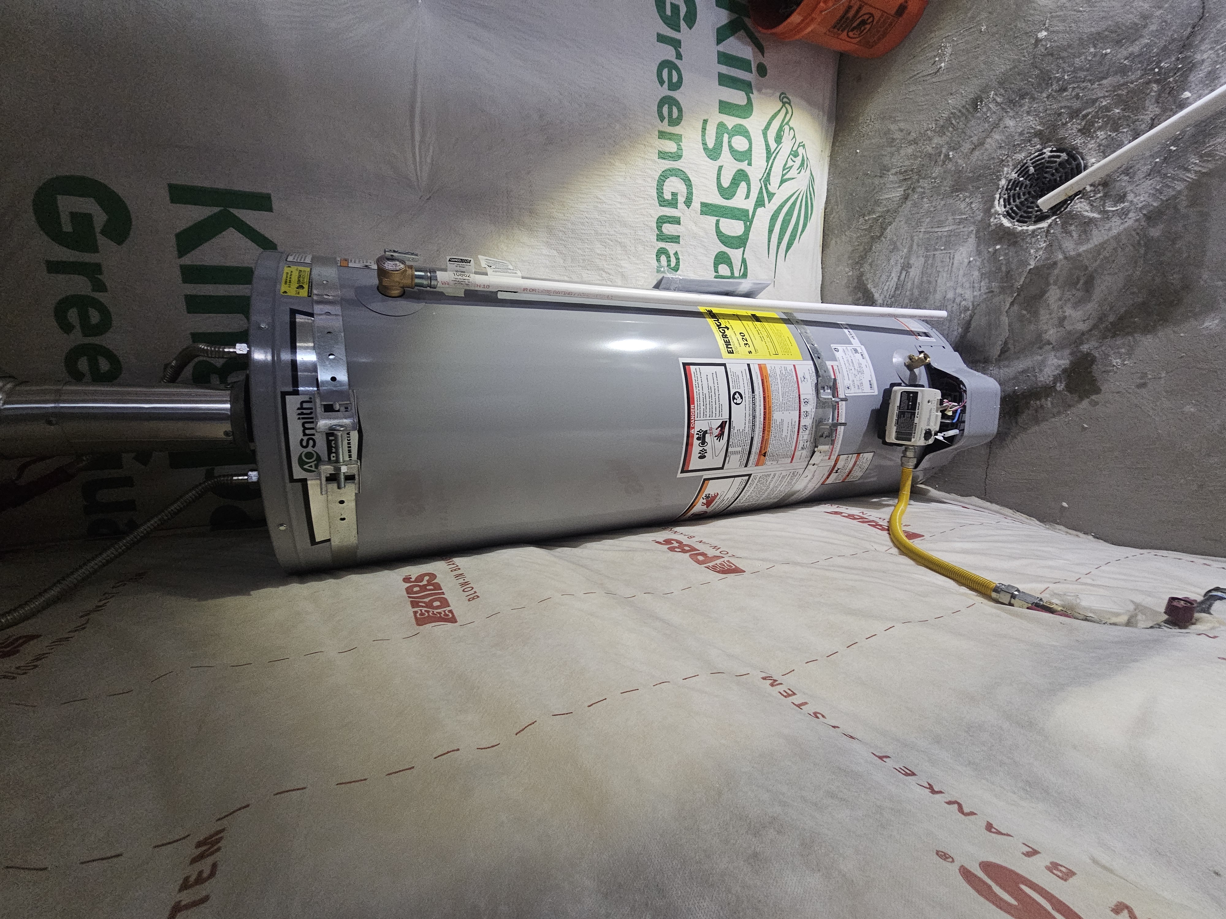 A.O. Smith ProLine gas water heater installation in Payson, Utah